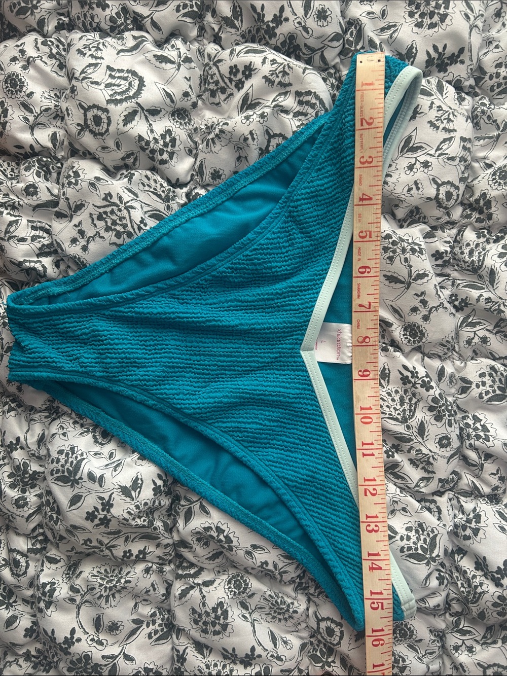 Two-Tone Teal Bikini Set Xhilaration - Picture 6 of 7